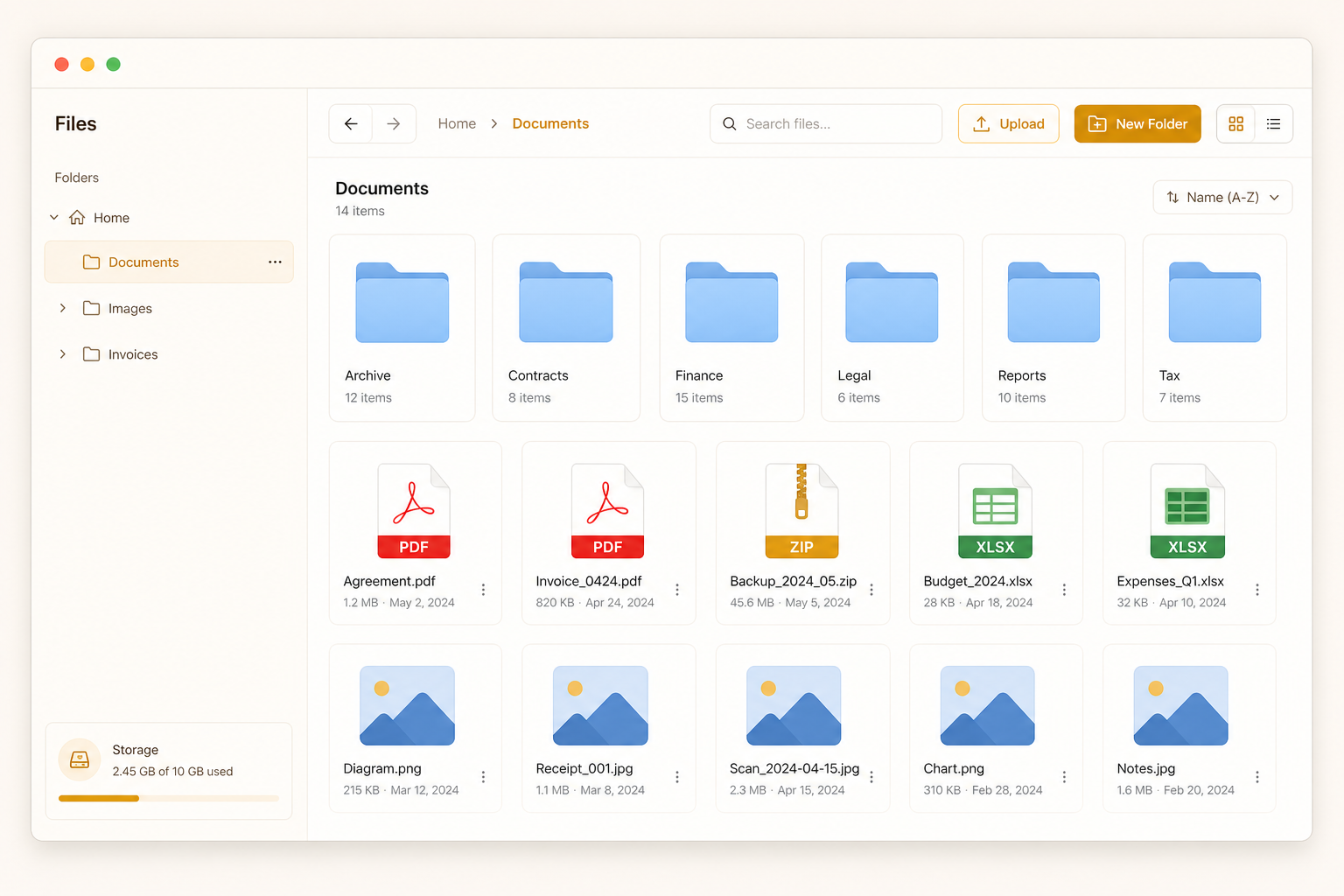 Grid view