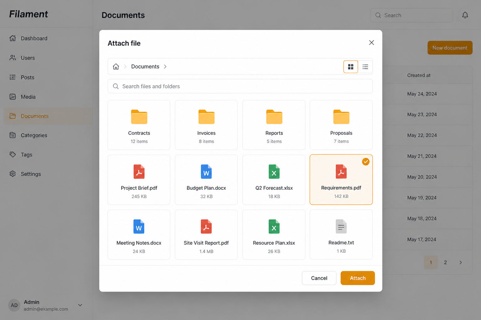 Form picker